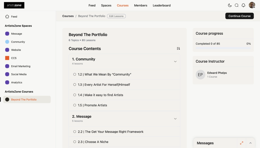 ArtistsZone Community Screenshot